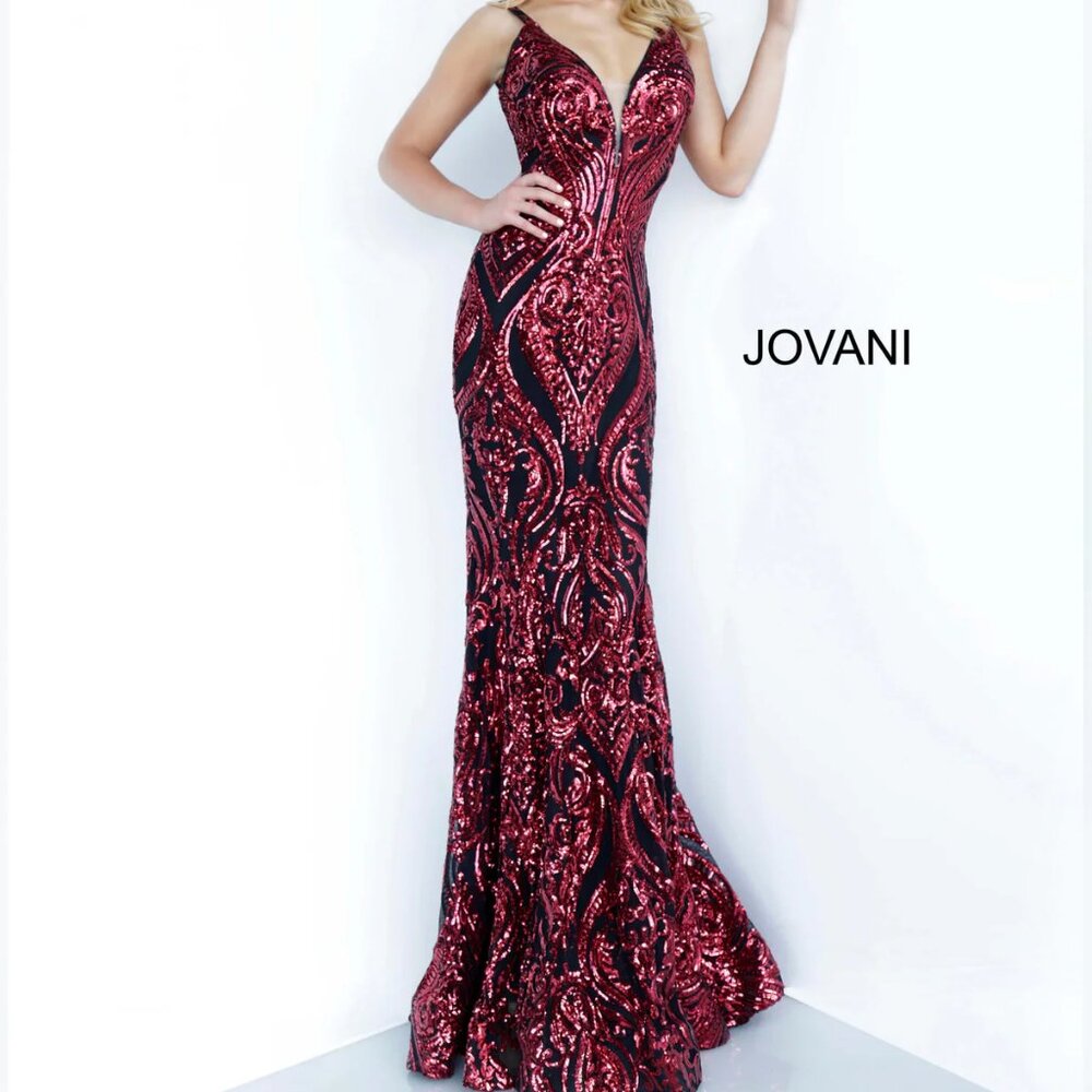 ISO Jovani 2669 Red Beaded Dress